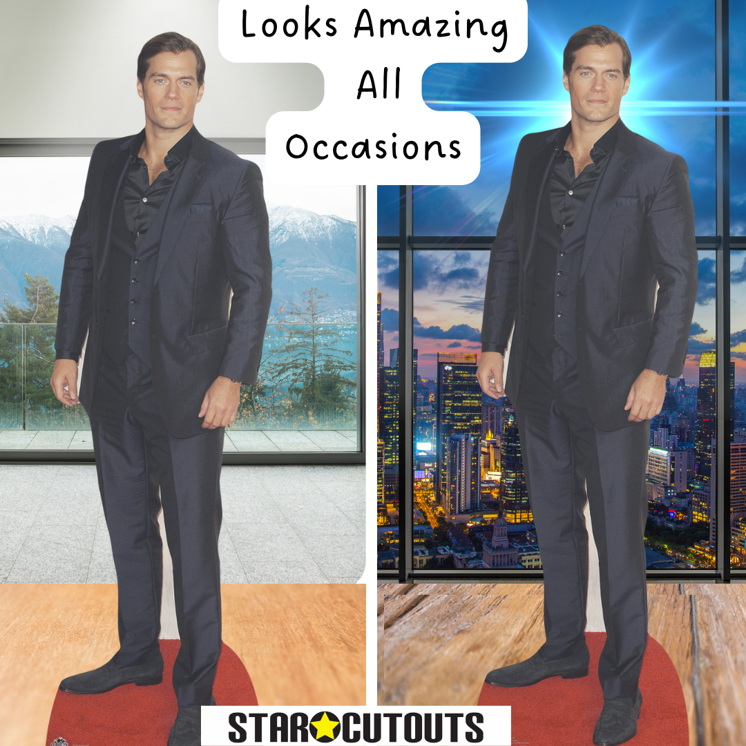 CS768 Henry Cavill Height 185cm Lifesize Cardboard Cut Out With Mini
