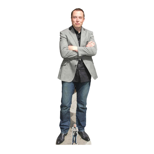 CS860 Elon Musk Height 188cm Lifesize Cardboard Cut Out With Mini