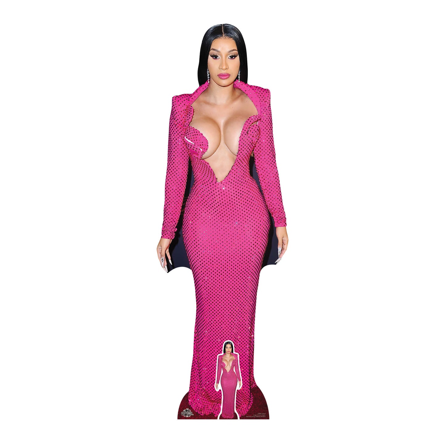 CS885 Cardi B Height 163cm Lifesize Cardboard Cut Out With Mini