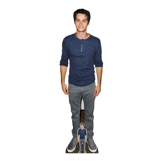 CS922 Dylan O'Brien (Blue Shirt) Height 181cm Lifesize Cardboard Cut Out With Mini