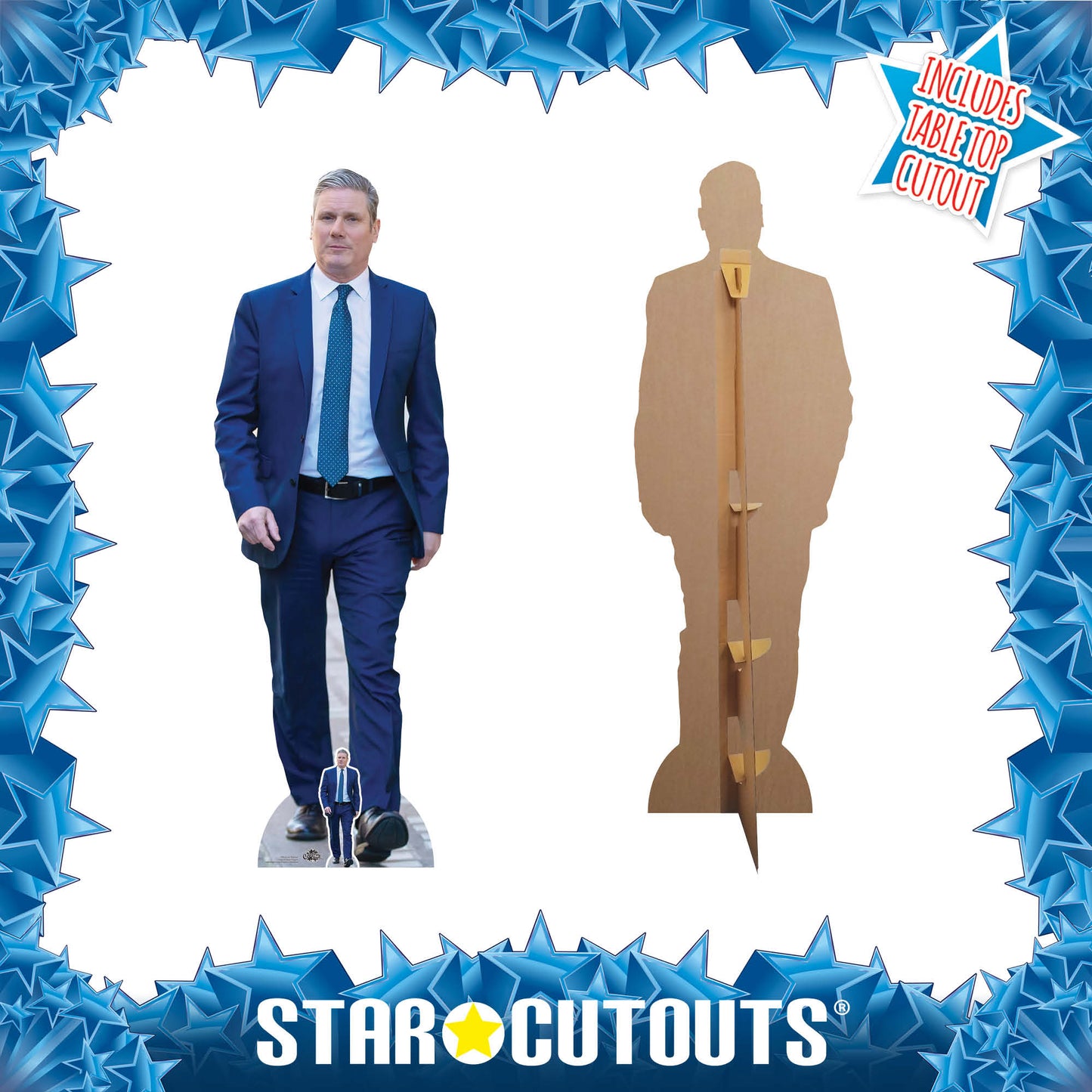 CS946 Keir Starmer Labour Height 175cm Lifesize Cardboard Cut Out With Mini