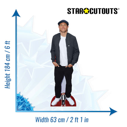 CS975 Charlie Hunnam Height 184cm Lifesize Cardboard Cut Out With Mini