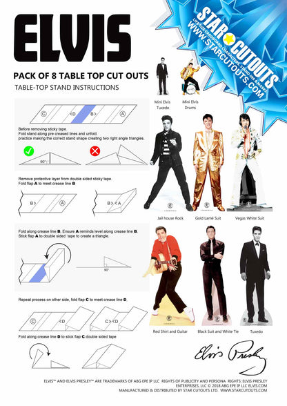 TT006 Elvis Presley Table Toppers Pack (8 cut-outs)