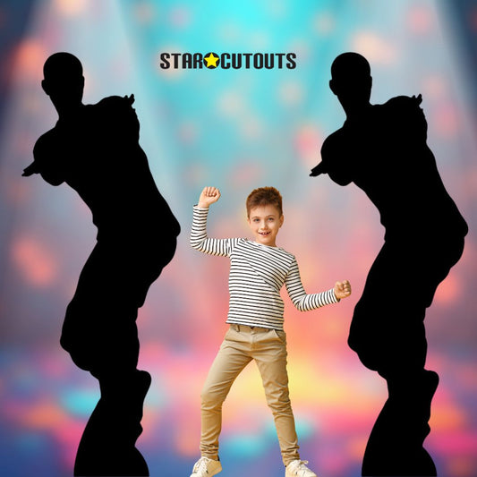 SC1437 Dancing Gamer Silhouette (Double) Cardboard Cut Out Height 172cm