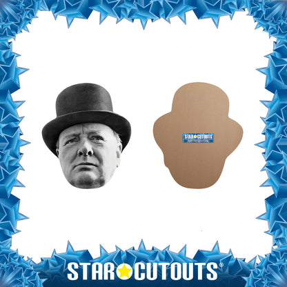 GH015 Winston Churchill Giant Head Cardboard Cut Out Height 73cm