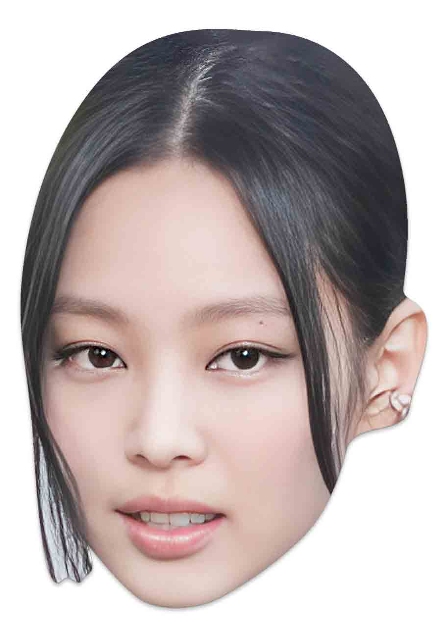 Jennie Black Pink Kpop Face Mask for Parties and Birthdays