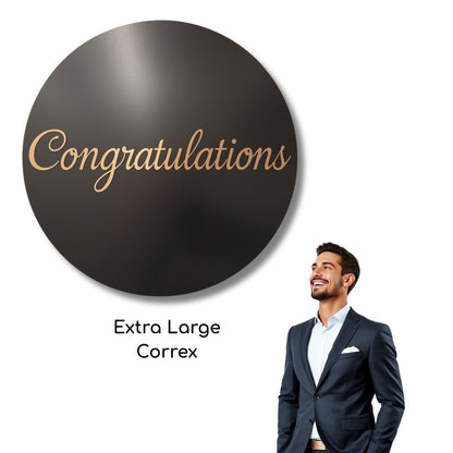 SCCIRCOR4 - Extra Large Printed Rigid Circle Correx Board, Poster, Sign Cardboard Cut Out Height 96cm