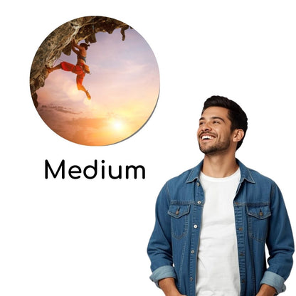 SCCIRCLE002 Medium Printed Rigid Circle Board, Poster, Sign Cardboard Cut Out Height 58cm