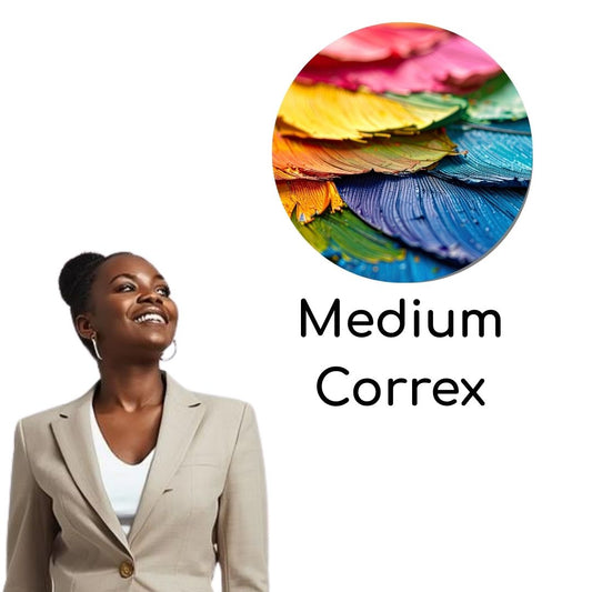 SCCIRCOR2 - Medium Printed Rigid Circle Correx Board, Poster, Sign Cardboard Cut Out Height 58cm