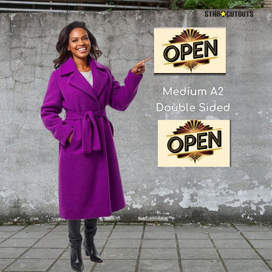 SCCORREX002 A2DS Medium Double Sided Printed Rigid Rectangle Board on Correx -  Poster, Sign Cardboard Cut Out Height 59.4cm