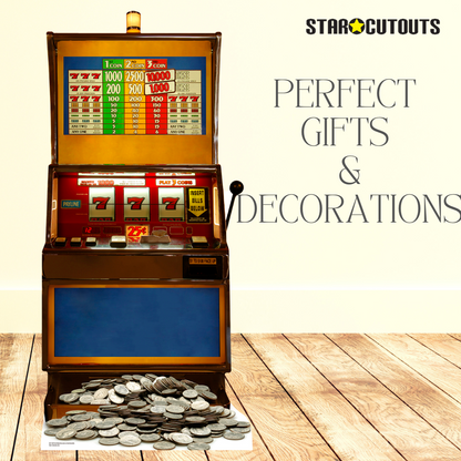 SC140 Fruit Machine One Armed Bandit Cardboard Cut Out Height 186cm