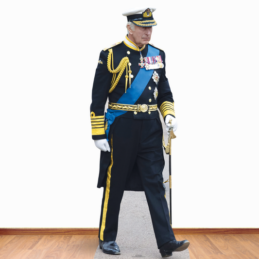 SC4410 King Charles Marching Royal Uniform Cardboard Cut Out Height 182cm