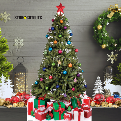 SC057 Christmas Tree Cardboard Cut Out Height 178cm