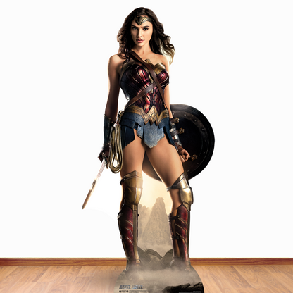 SC1646 Wonder Woman Justice League Shield Cardboard Cut Out Height 187cm