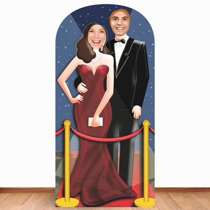 SC170 Red-Carpet/ Hollywood Couple Stand In Cardboard Cut Out Height 186cm
