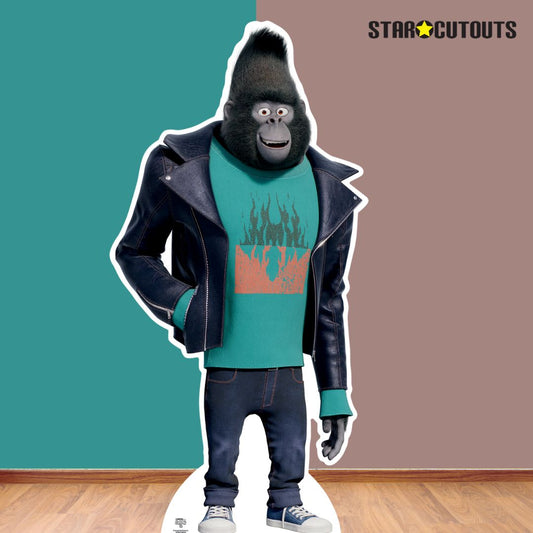 SC4085 Johnny Mountain Gorilla Sing 2 Cardboard Cut Out Height 157cm