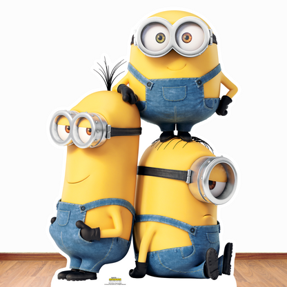 SC4123 Group Minions Kevin Bob and Stuart Cardboard Cut Out Height 131cm