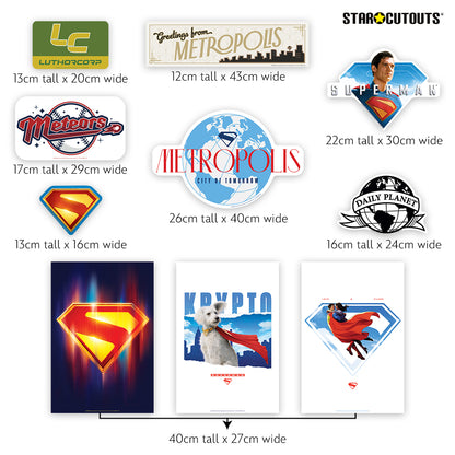 RD009 Superman Room Decoration Pack Logo Pack Height 40cm