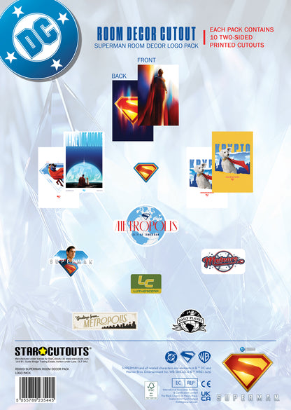 RD009 Superman Room Decoration Pack Logo Pack Height 40cm