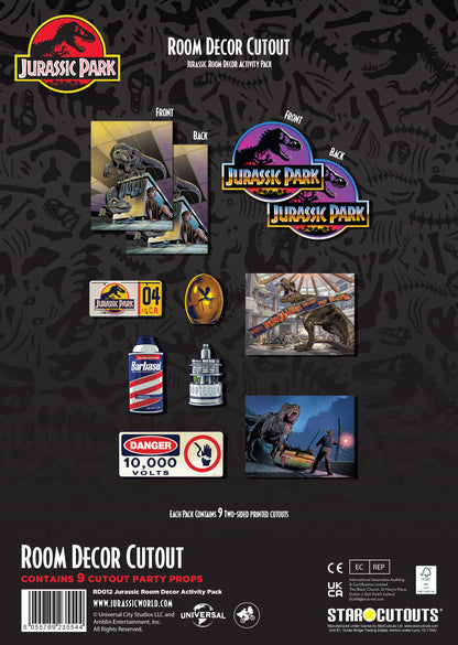 RD012 Jurassic Park Room Decoration Pack Activity Pack Cardboard Cut Out Height 40cm