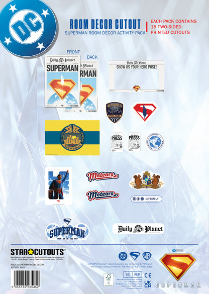 RD013 Superman Poster, Signs & Room Decoration Pack Activity Pack Height 40cm