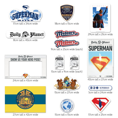 RD013 Superman Poster, Signs & Room Decoration Pack Activity Pack Height 40cm