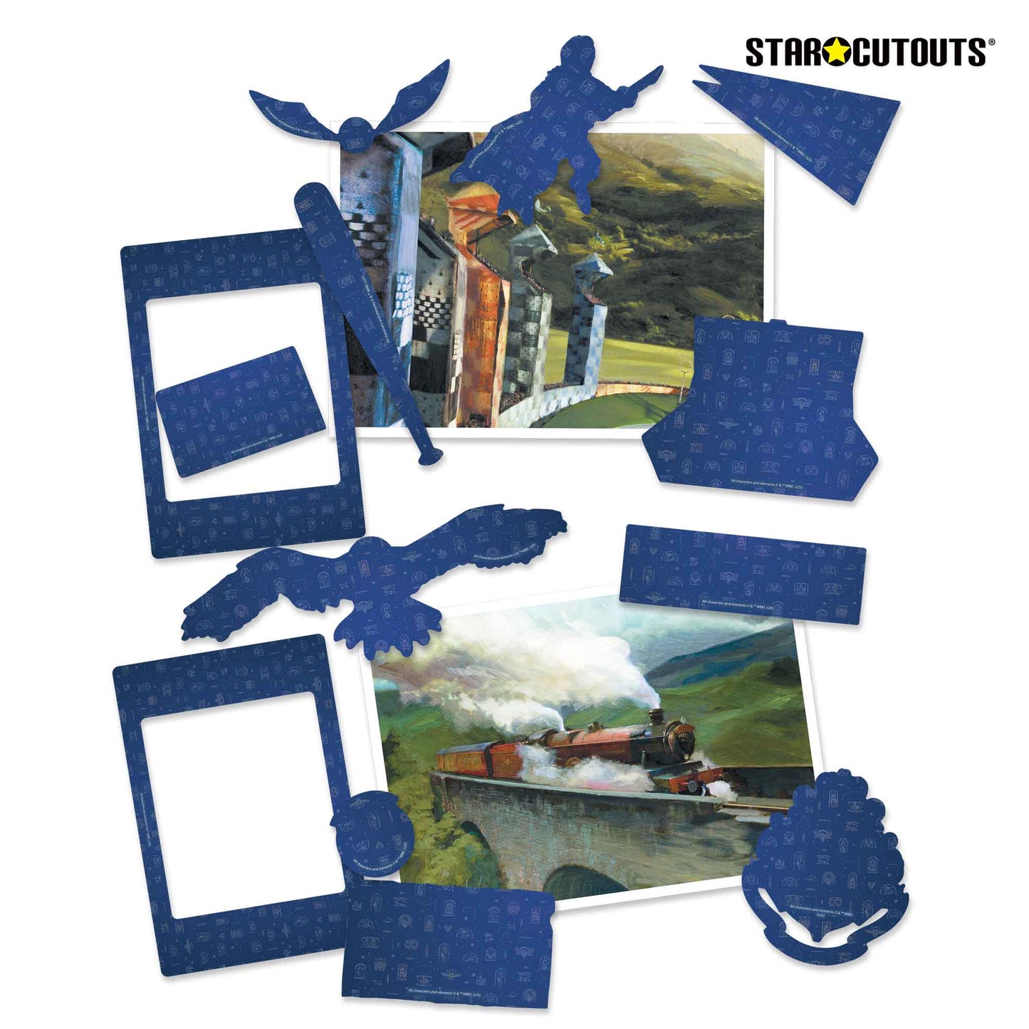 RD020 Harry Potter Room Decor Pack 15 PCs  Includes Golden Snitch, Prisoner of Azkaban Selfie Frame, Hogwarts Express Ticket & More