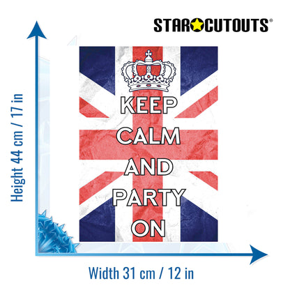RD081 Keep Calm & Party On Posters – 6 Pack Posters  Height 44cm