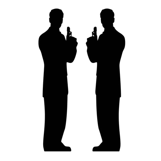 SC004 Secret Agent Male, Double Pack Cardboard Cut Out Height 173cm