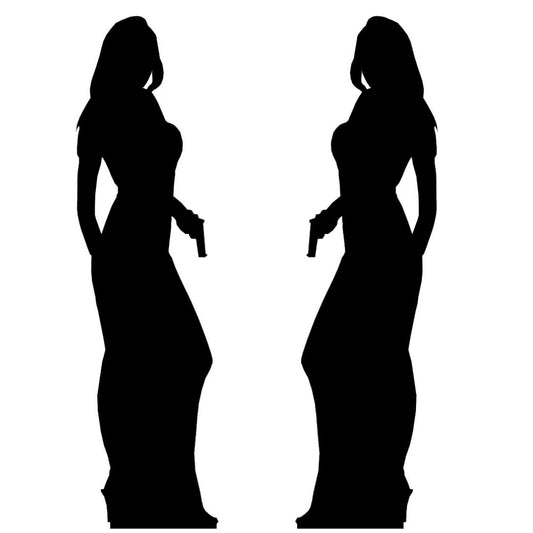 SC006 Secret Agent Girl, Double Pack Cardboard Cut Out Height 172cm