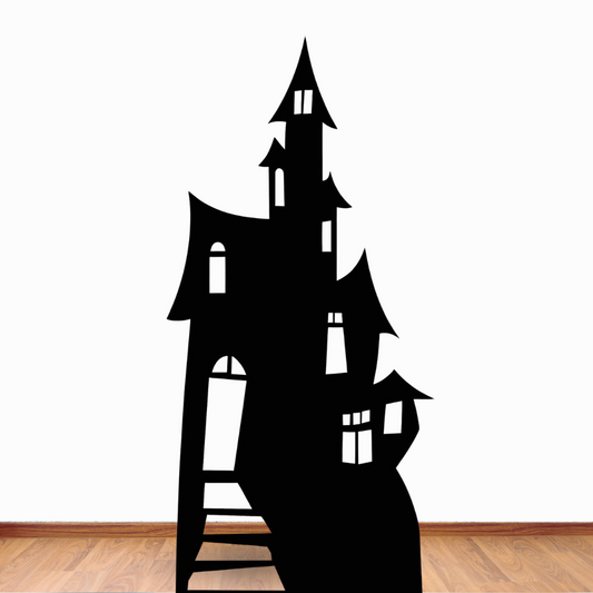 SC051 Haunted House Large (Silhouette) Cardboard Cut Out Height 166cm