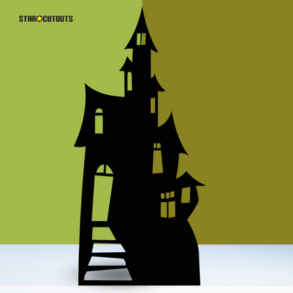 SC051 Haunted House Large (Silhouette) Cardboard Cut Out Height 166cm