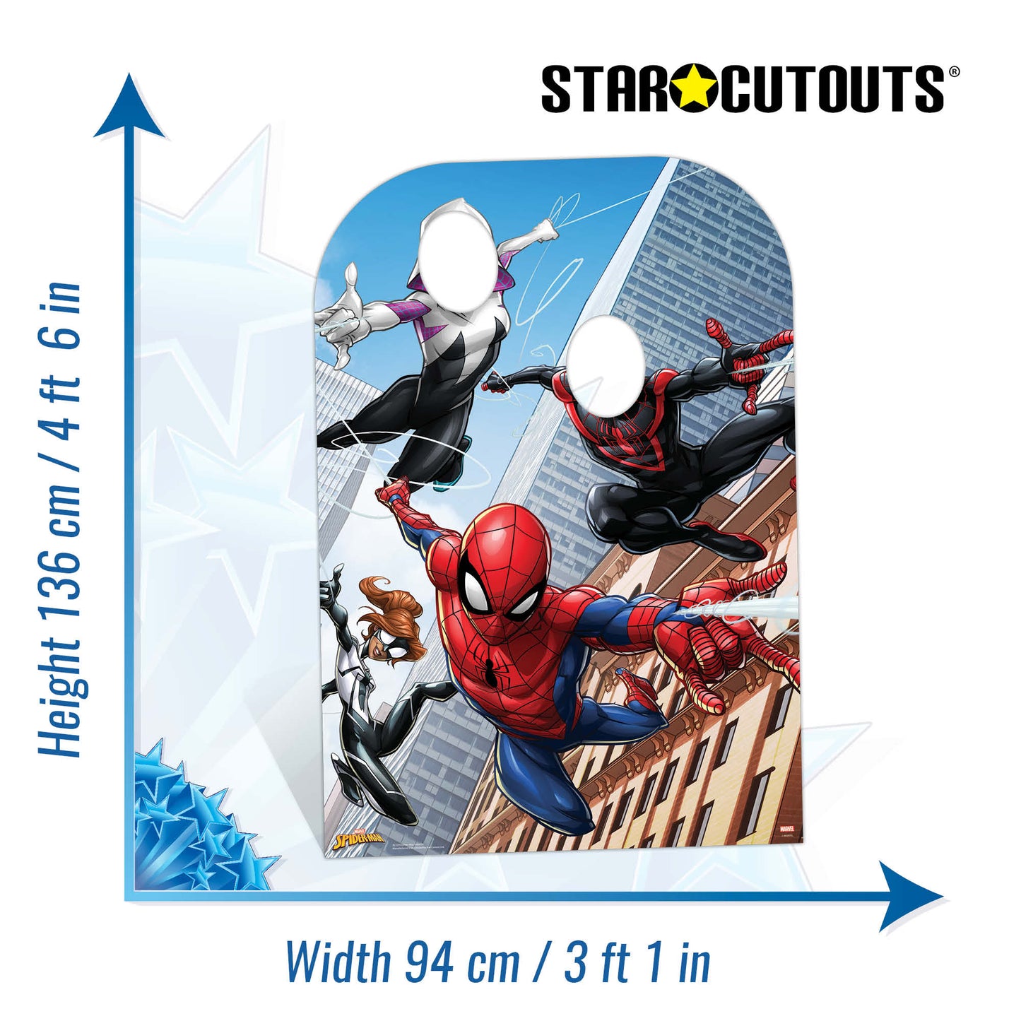 SC1059 Spider-Man Web Warriors Stand-In Cardboard Cut Out Height 136cm