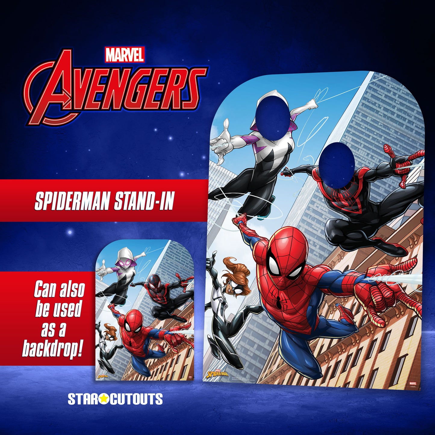 SC1059 Spider-Man Web Warriors Stand-In Cardboard Cut Out Height 136cm