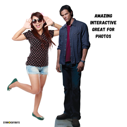 SC1350 Sam Winchester Red Shirt (Jared Padalecki Supernatural) Cardboard Cut Out Height 195cm