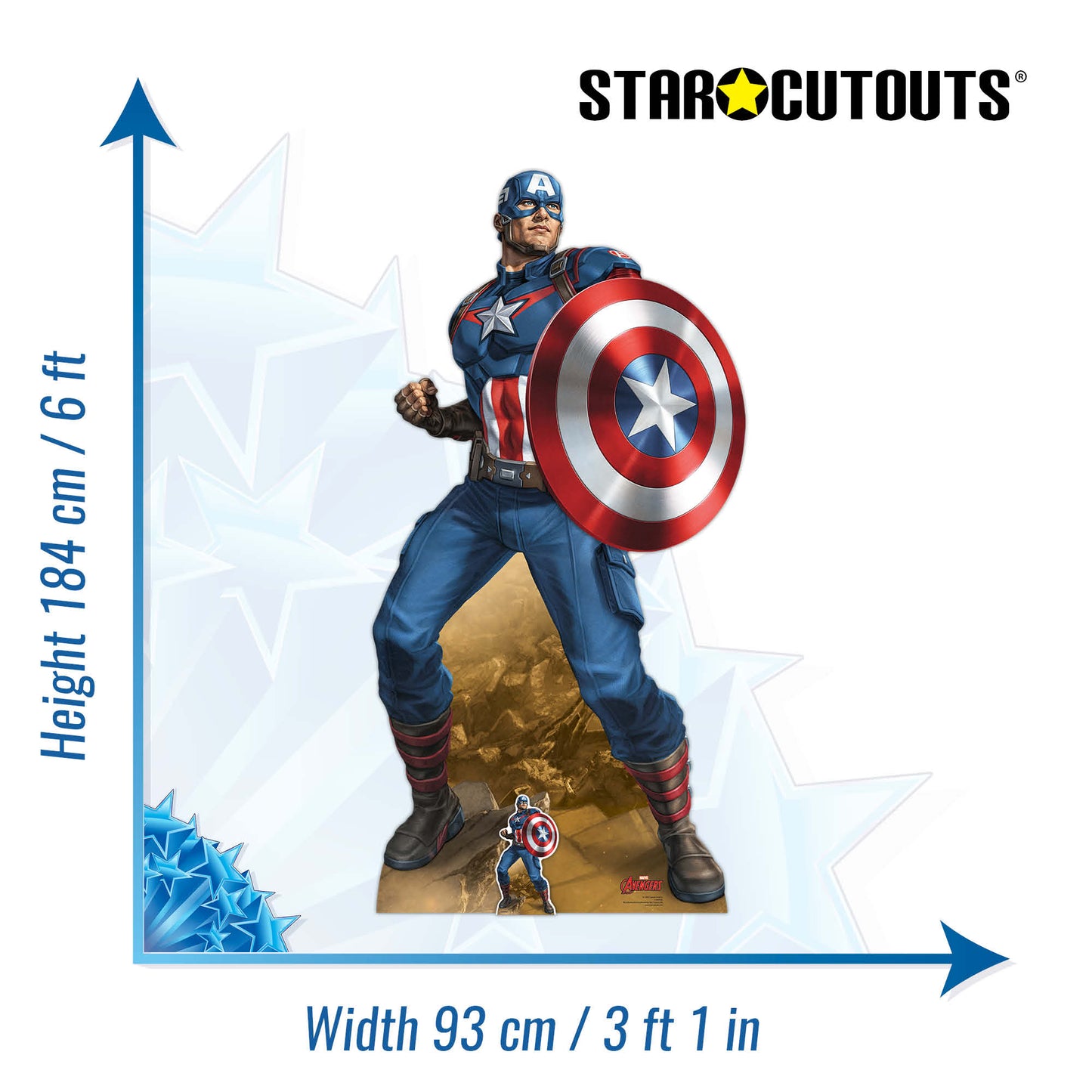 SC1409 Captain America Cardboard Cut Out Height 184cm