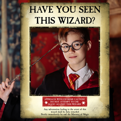 SC1419 Harry Potter Wanted Poster  Gold Selfie Frame Height 87cm