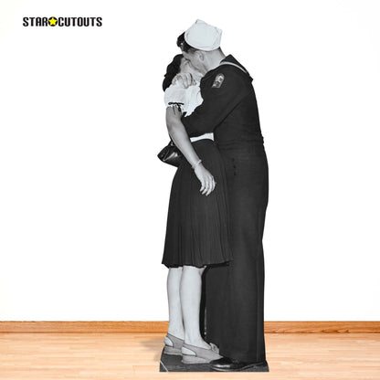 SC1554 Victory Day Couple (Black and White) Cardboard Cut Out Height 184cm