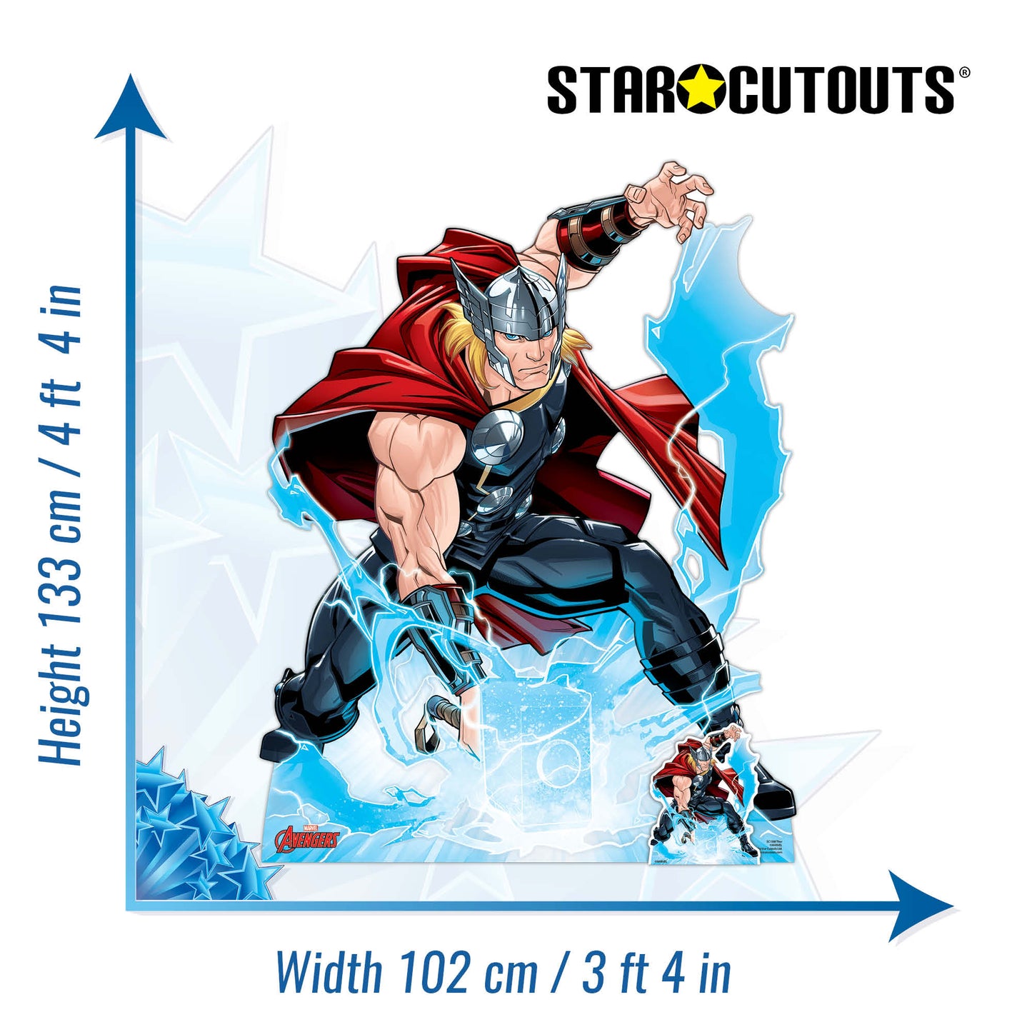 SC1588 Thor Call the Storm Cardboard Cut Out Height 133cm