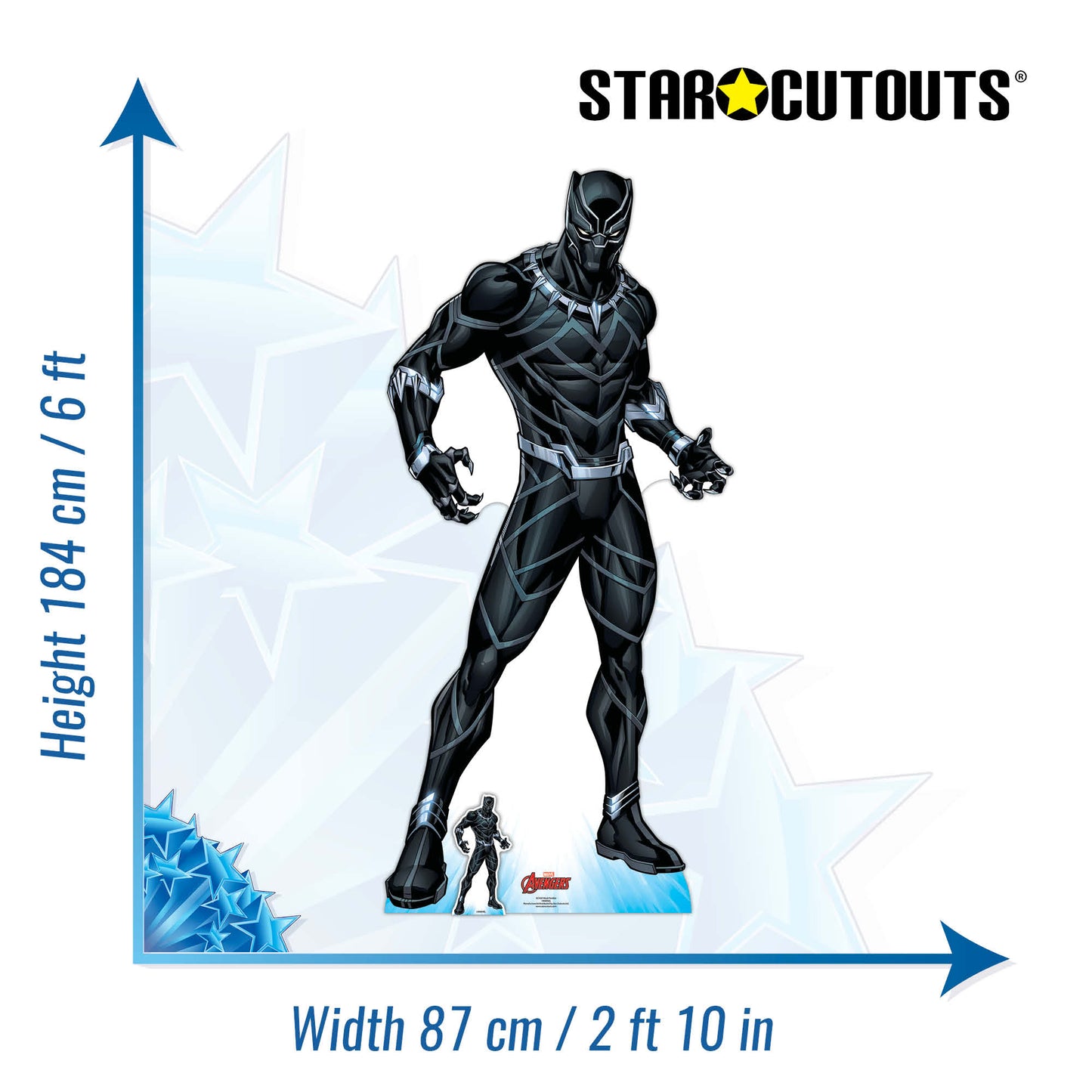 SC1607 Black Panther Wakandas Protector Cardboard Cut Out Height 184cm