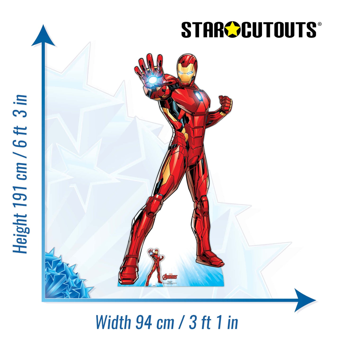 SC1612 Iron Man Super Hero Cardboard Cut Out Height 191cm