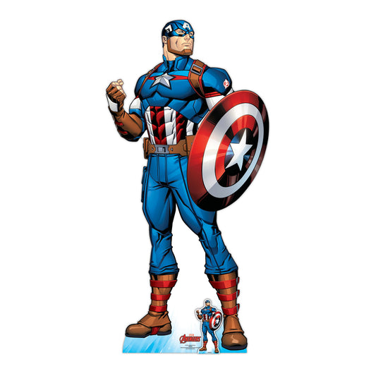 SC1614 Captain America Super Hero Cardboard Cut Out Height 191cm