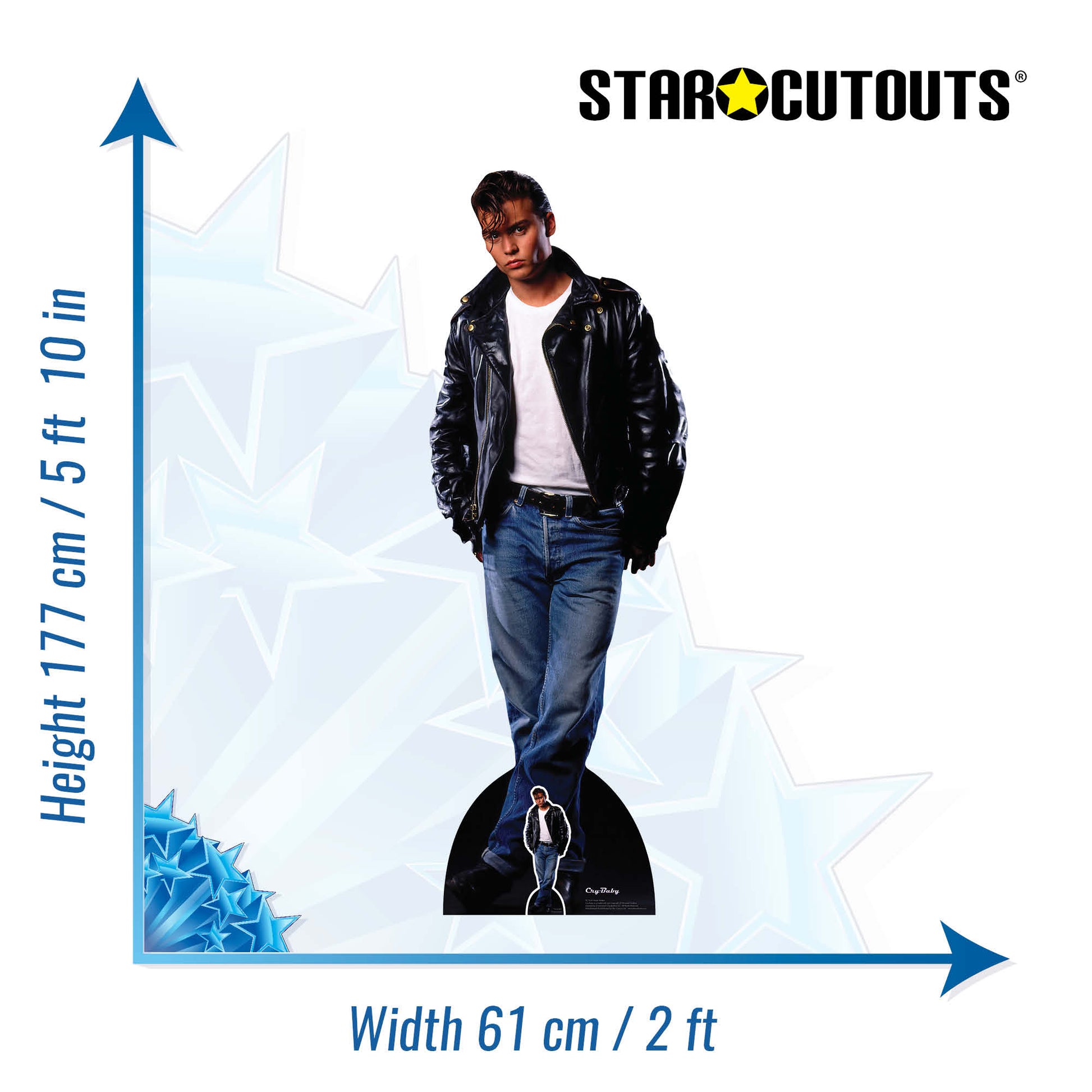 SC1676 Wade Walker Cardboard Cut Out Height 177cm - Star Cutouts