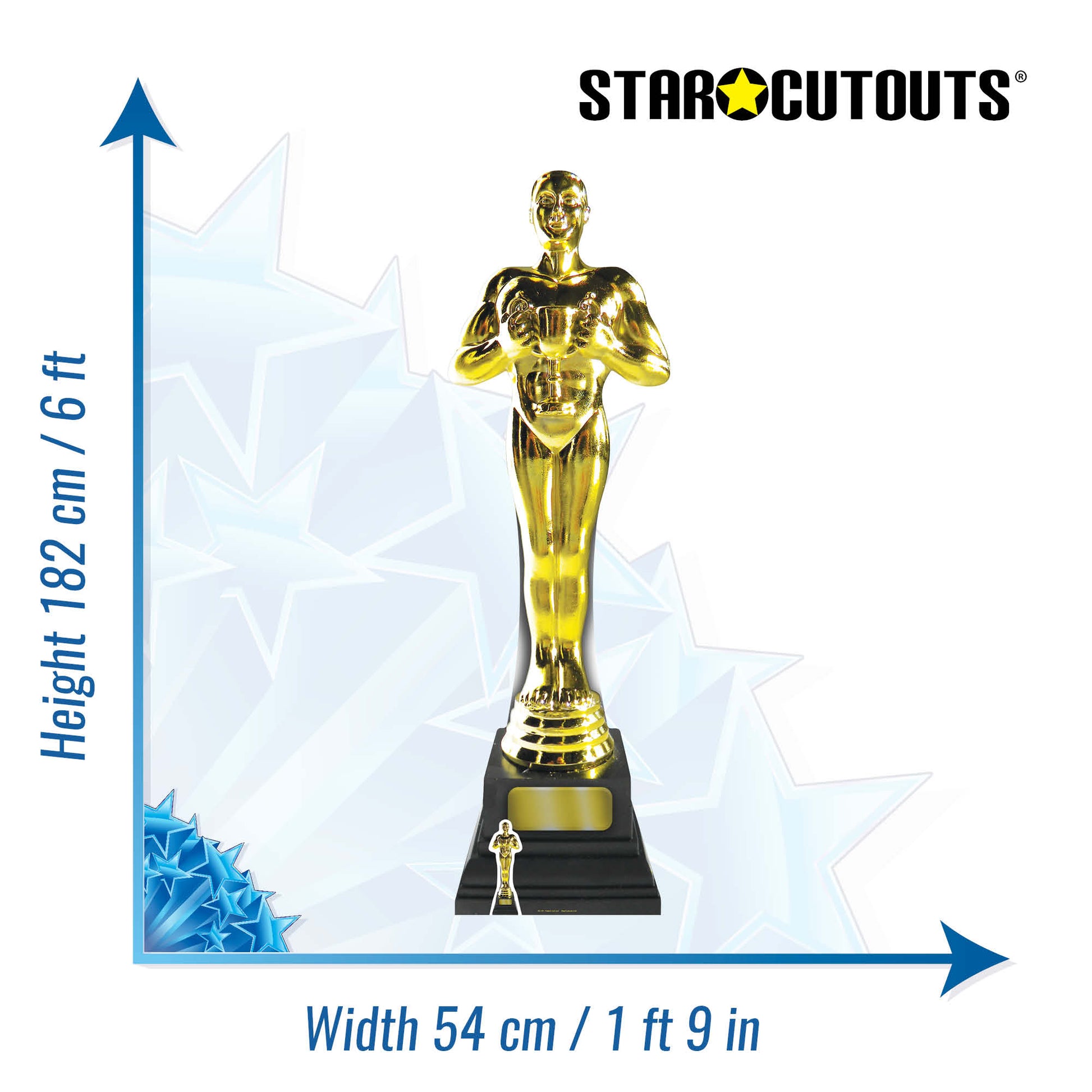 Hollywood Theme Style Trophy Cardboard Cutout