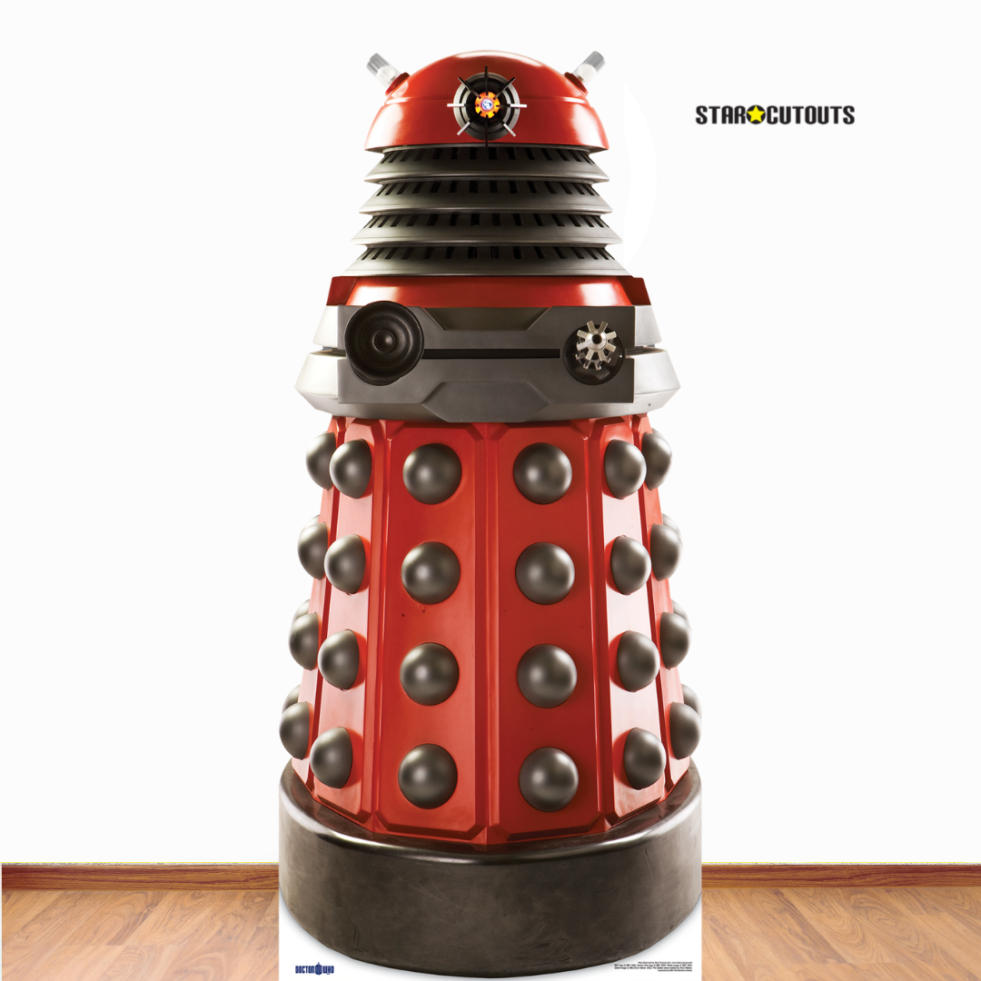 SC204 Dalek Drone Red Cardboard Cut Out Height 182cm