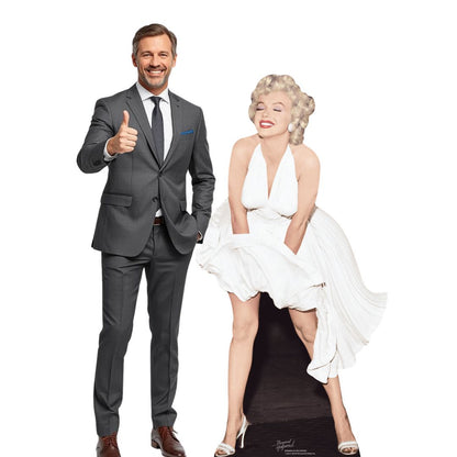 SC279 Marilyn Monroe White Dress Blowing Up Cardboard Cutout Height 157cm