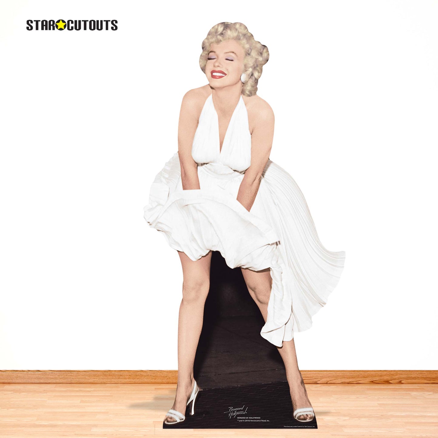 Marilyn Monroe White Dress Blowing Up Cardboard Cut Out Height 157cm