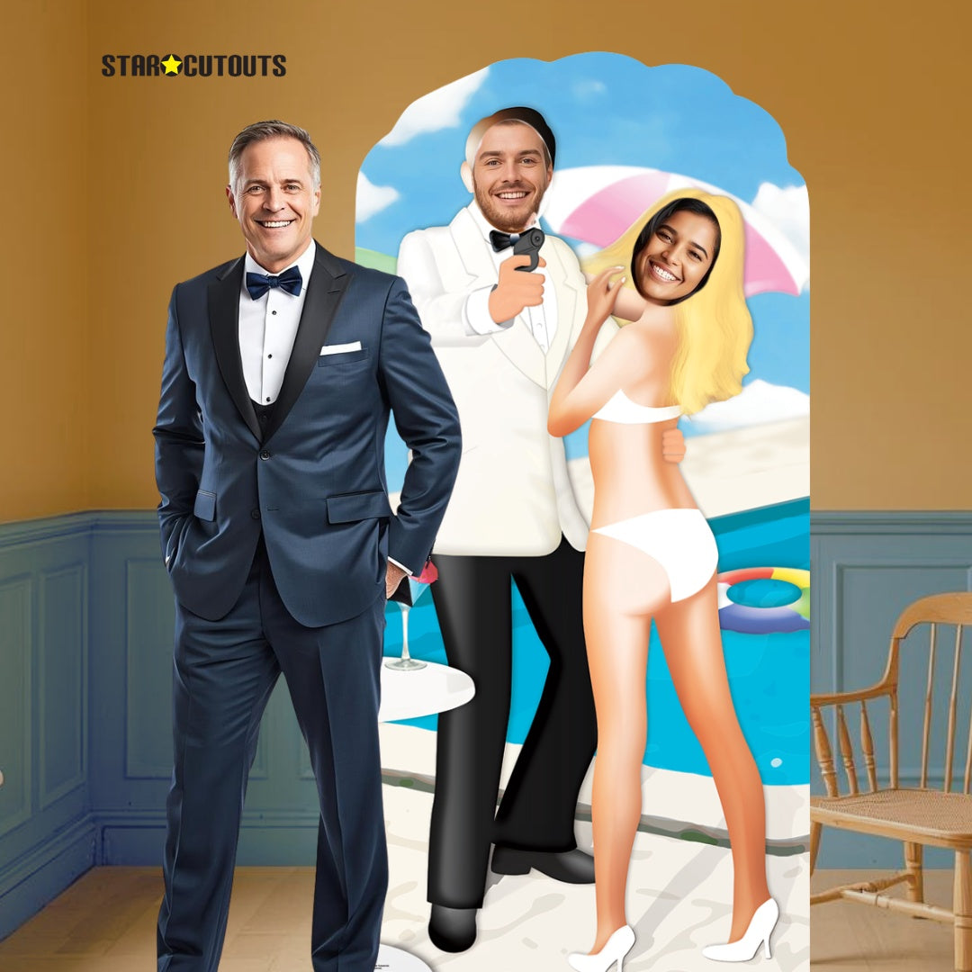 SC358 Secret Agent Stand-In Cardboard Cut Out Height 193cm