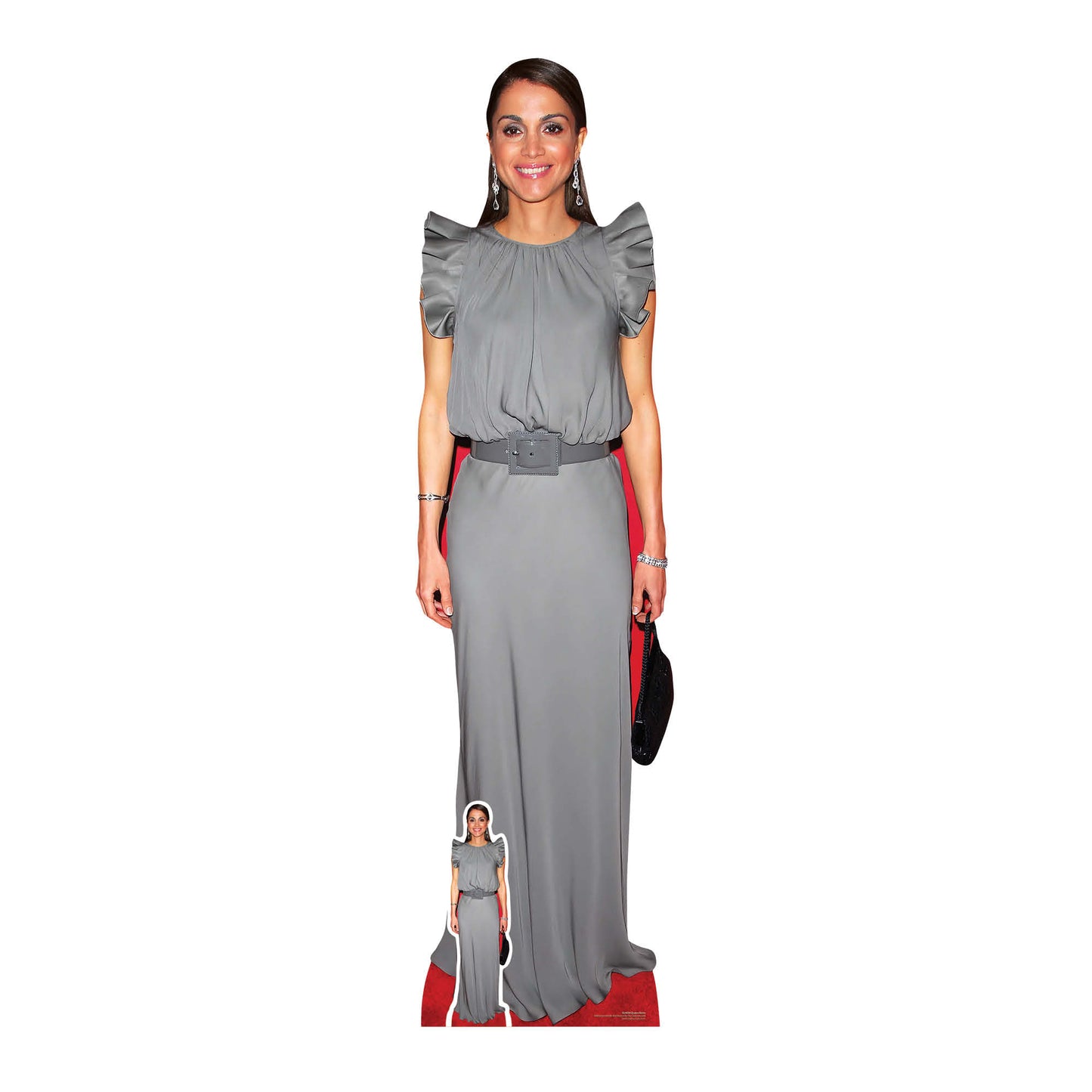 SC4034 Queen Rania of Jordan (Grey Dress) Cardboard Cut Out Height 171cm