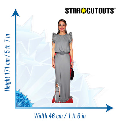 SC4034 Queen Rania of Jordan (Grey Dress) Cardboard Cut Out Height 171cm